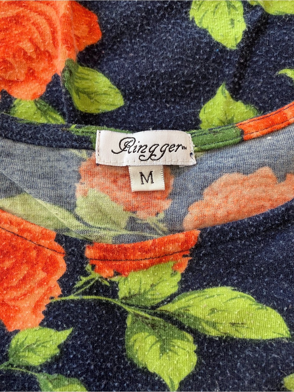 Original Ringger Dress. Navy Scarlet Rose. - Picture 2 of 2